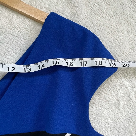 Julia Jordan Geometric Color Block V-Neck Fit Flare With Stripes Size 10 - Picture 3 of 9